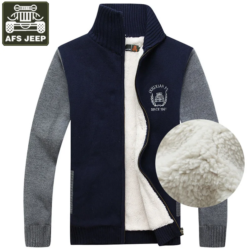 AFS JEEP Men's Sweater Cardigan Men Fleece Sweaters Thick Winter Warm Pull Homme Cardigan Male Standard Wool Sweater Homme 3XL
AFS JEEP Men's Sweater Cardigan Men Fleece Sweaters Thick Winter Warm Pull Homme Cardigan Male Standard Wool Sweater Homme 3XL