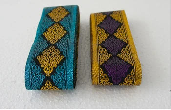 Delicate blue webbing (5cm x 8M) National wind embroidered Polyester Woven Jacquard Ribbon DIY Accessories lace tape
Delicate blue webbing (5cm x 8M) National wind embroidered Polyester Woven Jacquard Ribbon DIY Accessories lace tape