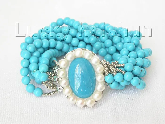 Wholesale price 16new ^^^^^^^Genuine 10row 6mm round blue turquoise bracelet 8" j7020
Wholesale price 16new ^^^^^^^Genuine 10row 6mm round blue turquoise bracelet 8" j7020