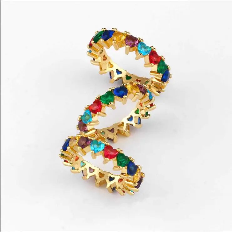 Fashion Engagement Wedding Finger Rings Jewelry Gold Color Micro Inlay Colorful Cz Cubic Zirconia Stone Rings For Women KR169
Fashion Engagement Wedding Finger Rings Jewelry Gold Color Micro Inlay Colorful Cz Cubic Zirconia Stone Rings For Women KR169