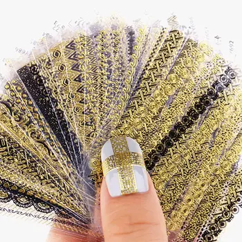 24 Sheets Nail Art Transfer Stickers 3D Manicure Tips DIY Metal Hollow Flower Decal Decorations Set
24 Sheets Nail Art Transfer Stickers 3D Manicure Tips DIY Metal Hollow Flower Decal Decorations Set