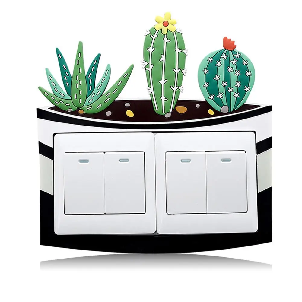 3D Cartoon Cactus Children's Room Decoration Fluorescent Wall Silicone Switch Double Switch Luminous Switch Socket Wall Stickers
3D Cartoon Cactus Children's Room Decoration Fluorescent Wall Silicone Switch Double Switch Luminous Switch Socket Wall Stickers