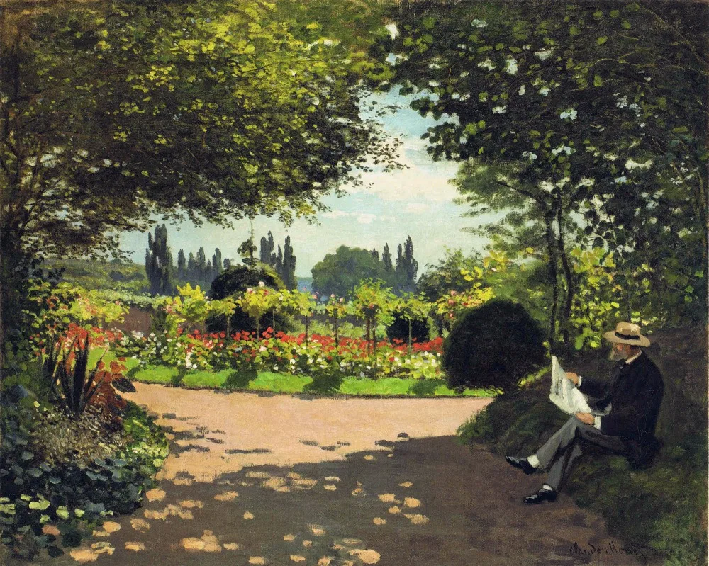100% handmade Oil Painting Reproduction on linen canvas with museum quality,adolphe reading in the garden by Claude Monet
100% handmade Oil Painting Reproduction on linen canvas with museum quality,adolphe reading in the garden by Claude Monet