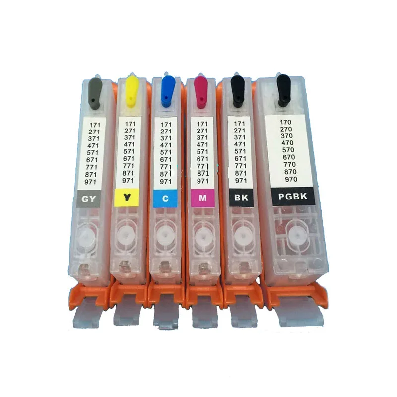 6PC PGI270 CLI271 Refillable Ink Cartridge pgi 270 for canon PIXMA MG7720 with Chips
6PC PGI270 CLI271 Refillable Ink Cartridge pgi 270 for canon PIXMA MG7720 with Chips