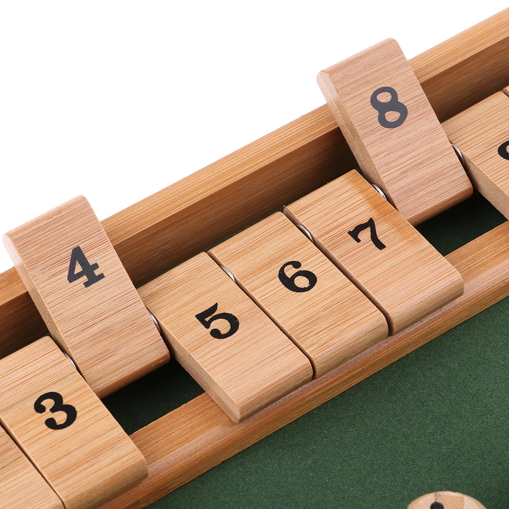 Wood Deluxe 1-12 Number Shut the Box Dice Board Game Toy for Kids Adult Men Women Indoor Pub Club KTV Drinking Games
Wood Deluxe 1-12 Number Shut the Box Dice Board Game Toy for Kids Adult Men Women Indoor Pub Club KTV Drinking Games
