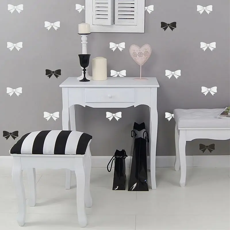 30pcs bows wall sticker for kids room lovely room decor for girls bedroom beauty salon wall decal vinilos parede mural A682
30pcs bows wall sticker for kids room lovely room decor for girls bedroom beauty salon wall decal vinilos parede mural A682