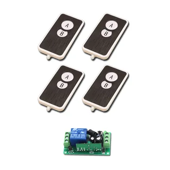 DC 9V 12V 24V 1 CH 1CH RF Wireless Remote Control Switch System 315/433.92 MHZ 4 X AB Key 2CH Transmitter+1 X Receiver
DC 9V 12V 24V 1 CH 1CH RF Wireless Remote Control Switch System 315/433.92 MHZ 4 X AB Key 2CH Transmitter+1 X Receiver