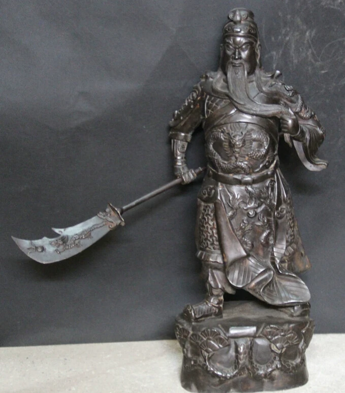 USPS to USA S2482 24" Chinese Bronze Stand Dragon Sword Guan Gong Yu Warrior God knight Statue B0401
USPS to USA S2482 24" Chinese Bronze Stand Dragon Sword Guan Gong Yu Warrior God knight Statue B0401