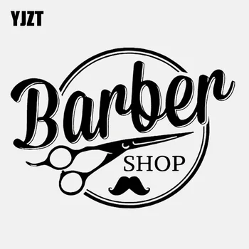 YJZT 13.8CM*9.9CM Barber Shop Scissors Mustache Vinyl Motorcycle Car Sticker Black/Silver C22-0003
YJZT 13.8CM*9.9CM Barber Shop Scissors Mustache Vinyl Motorcycle Car Sticker Black/Silver C22-0003