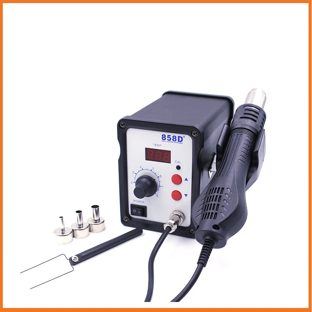 700W Hot Air Gun 858D+ ESD Soldering Station LED Digital Desoldering Station Upgrade from 858D
700W Hot Air Gun 858D+ ESD Soldering Station LED Digital Desoldering Station Upgrade from 858D