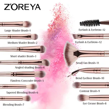 ZOREYA12 Makeup Brush Set Artificial Fiber Eye Shadow Makeup Brush Set Makeup Brushes Set Eye Shadow Foundation Powder T0413 
ZOREYA12 Makeup Brush Set Artificial Fiber Eye Shadow Makeup Brush Set Makeup Brushes Set Eye Shadow Foundation Powder T0413
