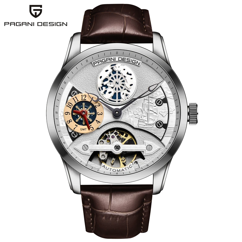 Pagani Designed The New High-end Business Casual Fashion Men' Automatic Mechanical Watches Waterproof High-quality Leather Watch |