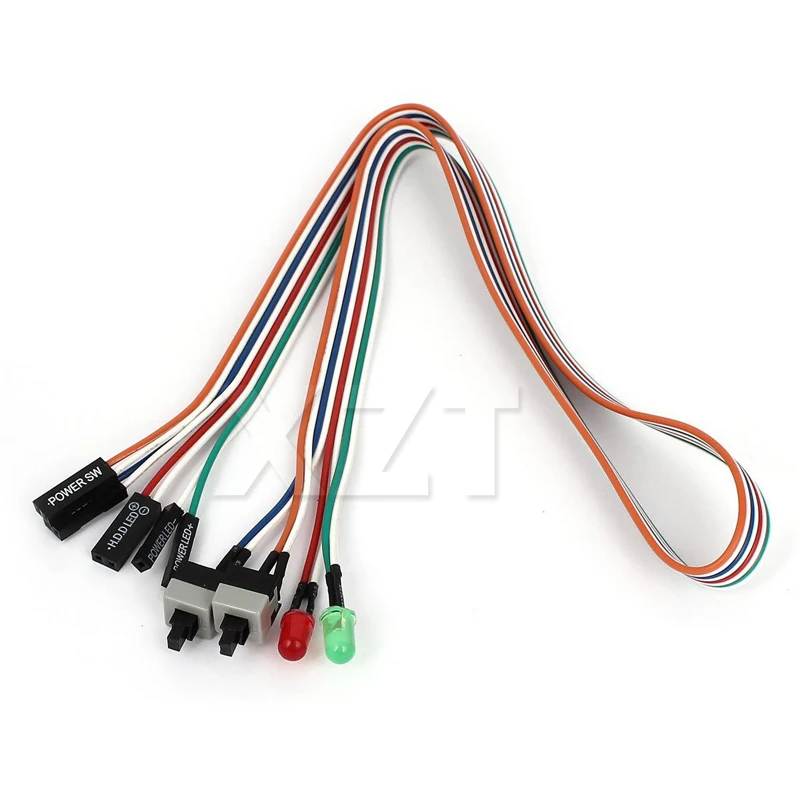 Newest Hot PC Case Red Green LED Lamp ATX Power Supply Reset HDD Switch Lead 20"for PC Motherboard cable
Newest Hot PC Case Red Green LED Lamp ATX Power Supply Reset HDD Switch Lead 20"for PC Motherboard cable