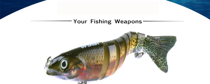 Fishing Lure Pesca Artificial Bait Jointed Sections 8 Segments Swimbait Treble Hooks 12cm 16.8g Pike Perch Fishing Tackle (2)