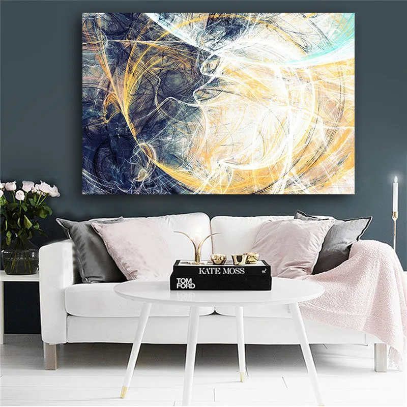 

Abstract Geometry Line Oil painting on Canvas Pop Art Posters and Prints Nordic Style Modern Wall Picture for Living Room Decor