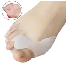 

2Pair Unisex Silicone Foot Care Gel Bunion Two Toe Straightener Hallux Valgus Separator Alignment Pain Valgus Set Foot Care Tool