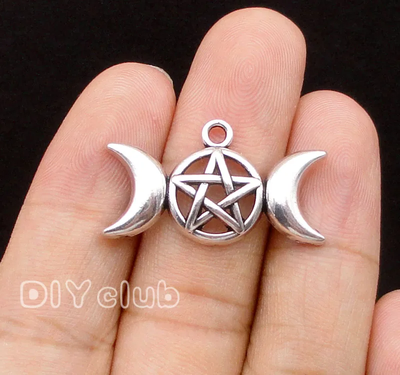40pcs-Antique Silver / Bronze Triple Moon charms Pendants,Triple Moon Goddess Magic Wiccan Dome Pendants 30x17mm
40pcs-Antique Silver / Bronze Triple Moon charms Pendants,Triple Moon Goddess Magic Wiccan Dome Pendants 30x17mm