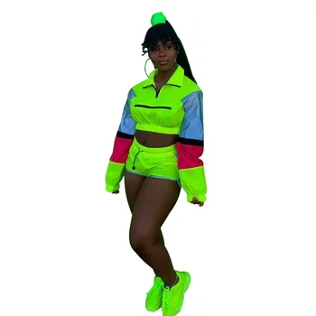 Neon Two Piece Set Tracksuit Women Clothes Sexy Crop Tops And Biker Shorts Sweat Suit Casual 2 Piece Outfits Matching Sets
Neon Two Piece Set Tracksuit Women Clothes Sexy Crop Tops And Biker Shorts Sweat Suit Casual 2 Piece Outfits Matching Sets