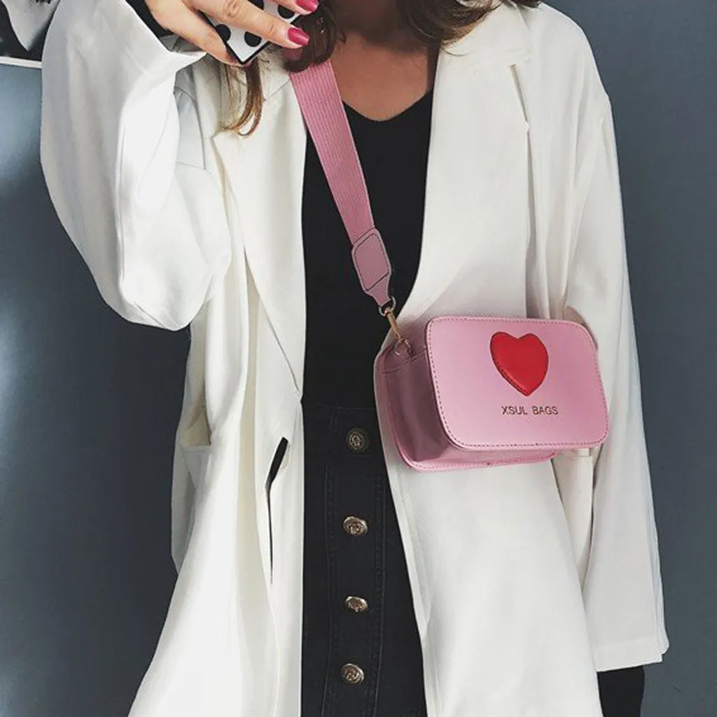 Summer Woman Cute Trendy Peach Heart Shoulder Bag Girl Color Collision Campus Style Casual Pu Leather Hand Bag Pochette Femme 50
Summer Woman Cute Trendy Peach Heart Shoulder Bag Girl Color Collision Campus Style Casual Pu Leather Hand Bag Pochette Femme 50