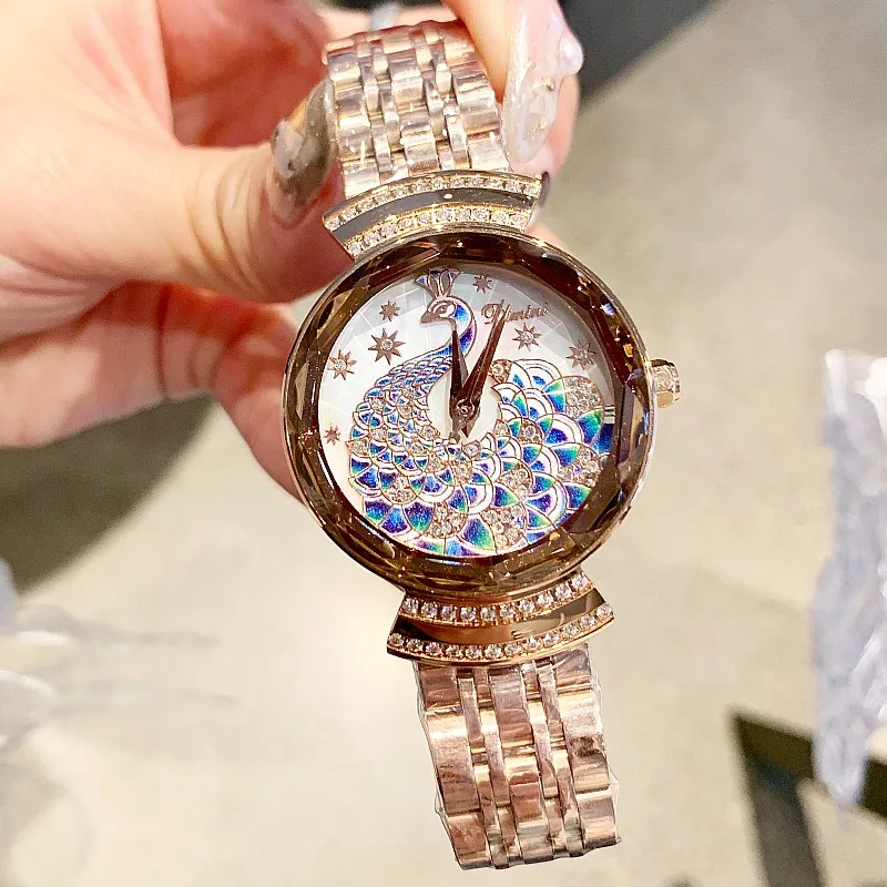 New Ladies Peacock Watch Female Trend Steel Watchband Diamond Watchh Women Quartz Wristwatches Drop Shipping reloj mujer
New Ladies Peacock Watch Female Trend Steel Watchband Diamond Watchh Women Quartz Wristwatches Drop Shipping reloj mujer