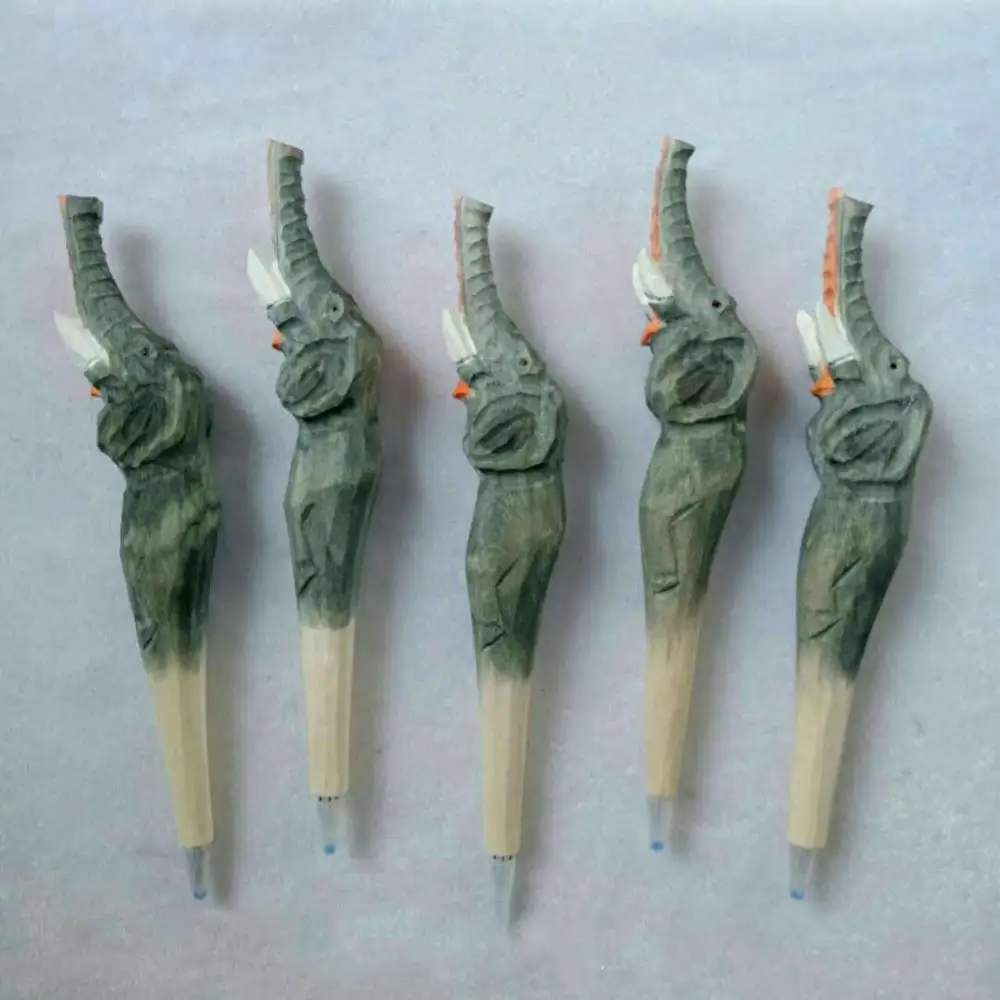 1pcs Hand Painted Wood DIY Crafts Pen Cute Elephant Black Ink Gel Signing Cartoon Writing Tool School Office Supply Student Kids
1pcs Hand Painted Wood DIY Crafts Pen Cute Elephant Black Ink Gel Signing Cartoon Writing Tool School Office Supply Student Kids