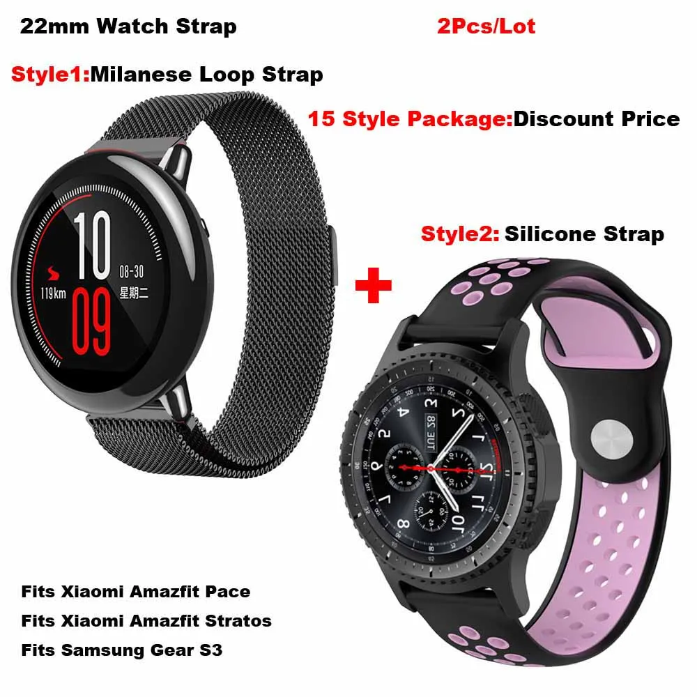 for Amazfit Smart Watch Band 22mm for Xiaomi Huami Amazfit Pace Stratos 2 Bracelet Metal Milanese Strap for Samsung Gear S3 Band
for Amazfit Smart Watch Band 22mm for Xiaomi Huami Amazfit Pace Stratos 2 Bracelet Metal Milanese Strap for Samsung Gear S3 Band