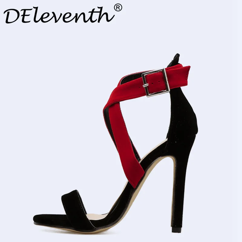 DEleventh Women Sandals For Female Ladies 2018 Spring Summer Stiletto High Heels Cross Straps Simple Sexy Woman Shoes Red Black
DEleventh Women Sandals For Female Ladies 2018 Spring Summer Stiletto High Heels Cross Straps Simple Sexy Woman Shoes Red Black