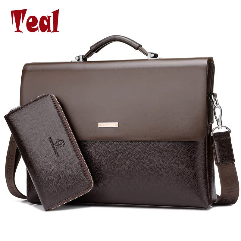 Image 2017 Hot sell men bag men s briefcase handbag luxury Designer business male bag pu Leather casual Messenger bags vintage laptop