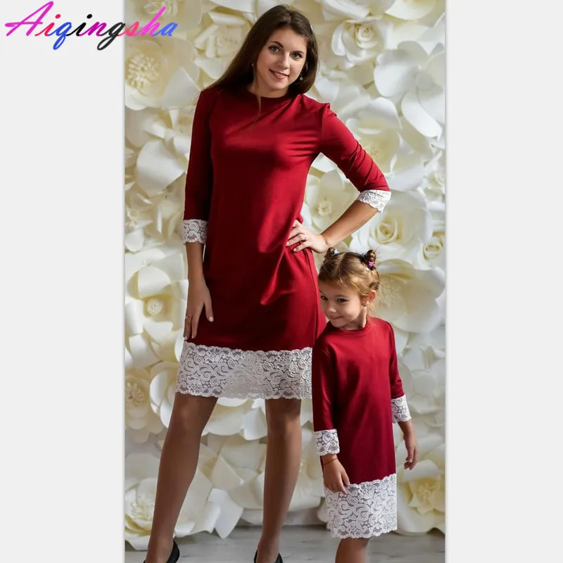 Mother Daughter Dresses Autumn Winter Family Matching Outfits Lace Mom and Daughter Dress Red Baby Girls Wedding Dress Pajamas
Mother Daughter Dresses Autumn Winter Family Matching Outfits Lace Mom and Daughter Dress Red Baby Girls Wedding Dress Pajamas