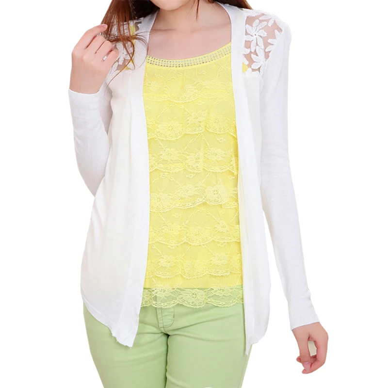 long-sleeved New Spring Summer Knit Cardigan Coat Slim Thin Sweater Women Hollow Lace Shawl Shirt Clothing Vestidos LXJ400
long-sleeved New Spring Summer Knit Cardigan Coat Slim Thin Sweater Women Hollow Lace Shawl Shirt Clothing Vestidos LXJ400