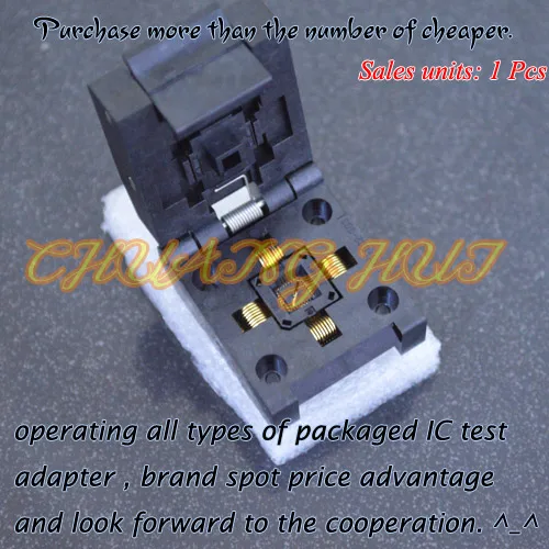 IC TEST NEW QFN11T032-003 test socket QFN32 DFN32 WSON32 MLF32 socket Pitch=0.5mm size=5*5mm
IC TEST NEW QFN11T032-003 test socket QFN32 DFN32 WSON32 MLF32 socket Pitch=0.5mm size=5*5mm