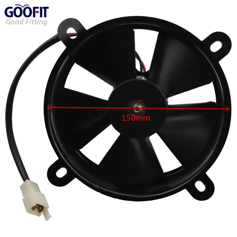 GOOFIT-12V-DC-Radiator-Cooling-Fan-for-Water-cooled-ATV-Quad-Go-kart-200cc-250cc-Black