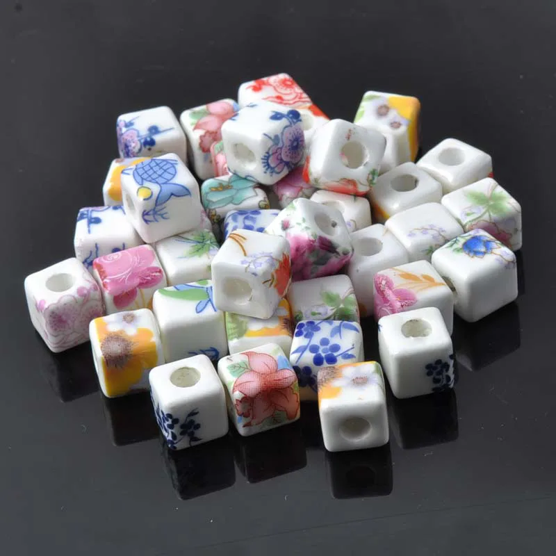 10mm 50pcs cube flower print Ceramic Beads Loose Beads Fit Jewelry Diy Spacer beads YKL0039
10mm 50pcs cube flower print Ceramic Beads Loose Beads Fit Jewelry Diy Spacer beads YKL0039