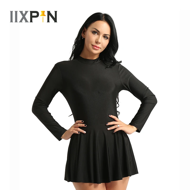 IIXPIN Women Leotards One Piece Dress Round Neck Long Sleeve Back Zippered Skating Dress Ballet Dance Unitard Gymnastics Dress
IIXPIN Women Leotards One Piece Dress Round Neck Long Sleeve Back Zippered Skating Dress Ballet Dance Unitard Gymnastics Dress