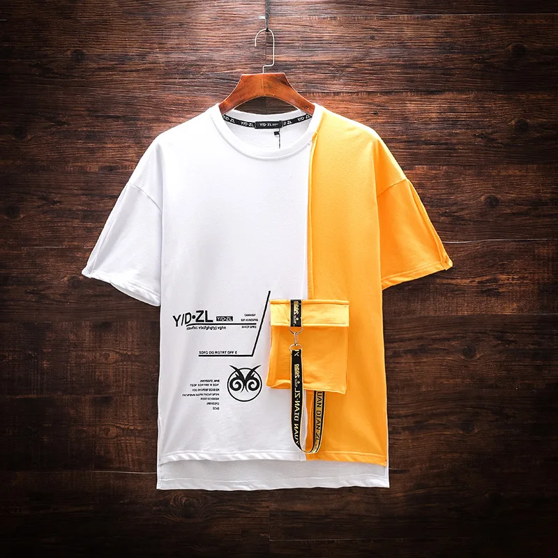 Europe and the United States 3D printing personality stitching hip hop loose short-sleeved T-shirt
Europe and the United States 3D printing personality stitching hip hop loose short-sleeved T-shirt