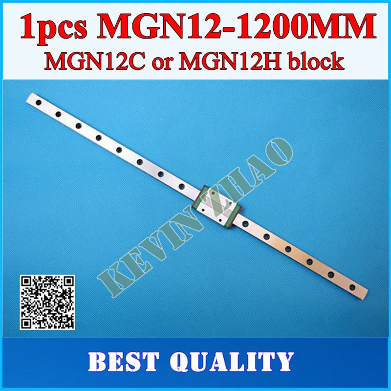 12mm Linear Guide MGN12 L= 1200mm linear rail way + MGN12C or MGN12H Long linear carriage for CNC X Y Z Axis
12mm Linear Guide MGN12 L= 1200mm linear rail way + MGN12C or MGN12H Long linear carriage for CNC X Y Z Axis