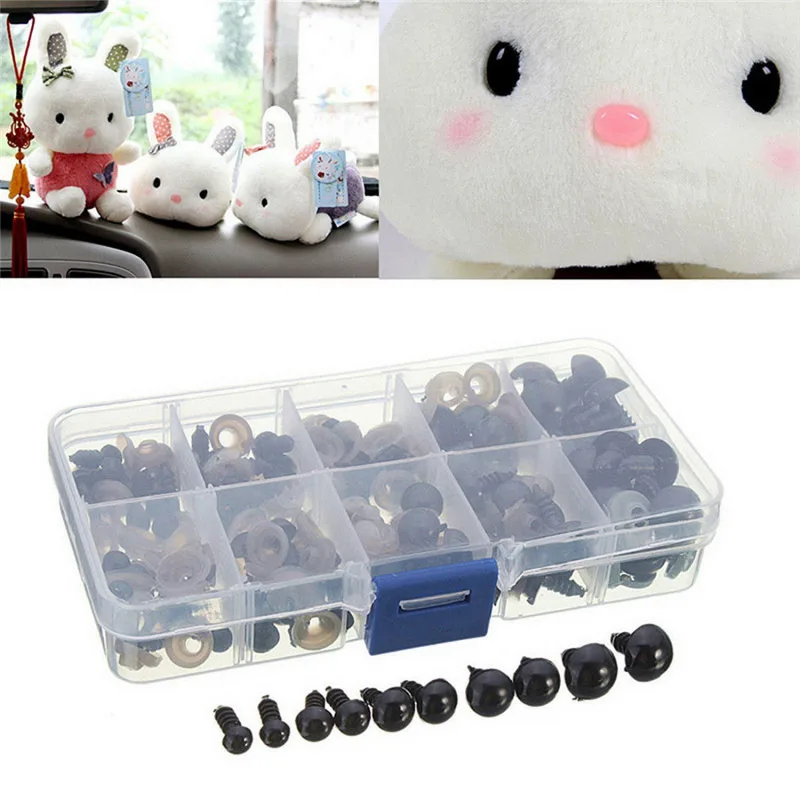 100Pcs 6-12mm Round Plastic Safety Animal Teddy Bear Doll Eyes Black Screw Eye Boxed Hand Making DIY Craft Toy Accessories
100Pcs 6-12mm Round Plastic Safety Animal Teddy Bear Doll Eyes Black Screw Eye Boxed Hand Making DIY Craft Toy Accessories