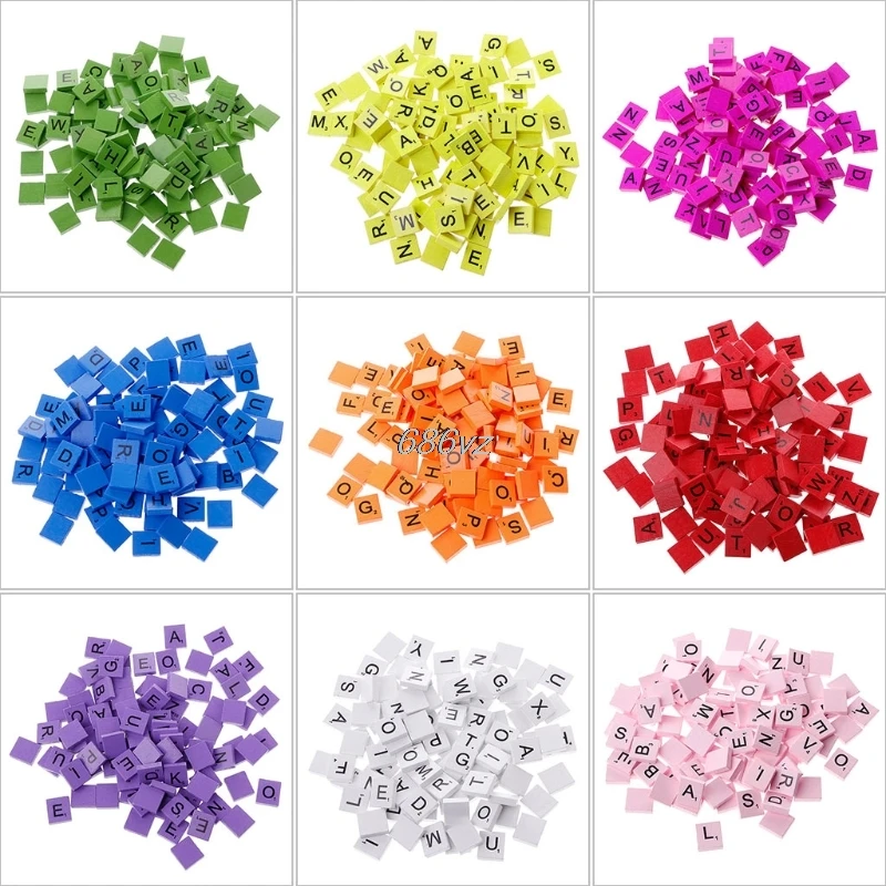 100Pcs/Pack Wooden Colourful Scrabble Tiles Mix Letters Varnished Alphabet Scrabbles N24 Drop Ship
100Pcs/Pack Wooden Colourful Scrabble Tiles Mix Letters Varnished Alphabet Scrabbles N24 Drop Ship