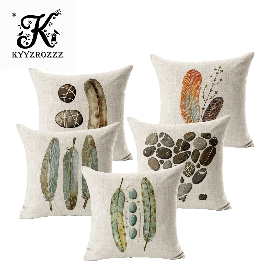 45 X 45cm Hand-painted Feather Stone Theatrical Cotton Cushion Cover Pillow Cover Pillow Case For Bed
45 X 45cm Hand-painted Feather Stone Theatrical Cotton Cushion Cover Pillow Cover Pillow Case For Bed