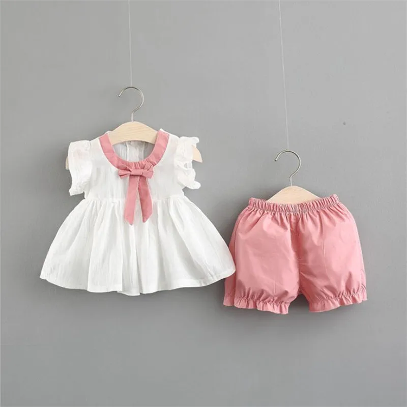 Baby Girls Clothing Sets Lovely Baby Girls Clothes Set 2pcs Cotton Sleeveless White Tops+Solid Color Shorts Girl Summer Clothes
Baby Girls Clothing Sets Lovely Baby Girls Clothes Set 2pcs Cotton Sleeveless White Tops+Solid Color Shorts Girl Summer Clothes