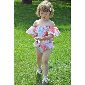 Summer Toddler Newborn Baby Girls Clothing Infant Short Sleeve Floral Ruffle Romper Off Shoulder Outfits girls Playsuit
Summer Toddler Newborn Baby Girls Clothing Infant Short Sleeve Floral Ruffle Romper Off Shoulder Outfits girls Playsuit
