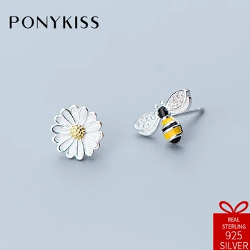 PONYKISS Romantic S925 Sterling Silver Minimalist Asymmetrical Sun Flower Bee Stud Earrings Women Fine Jewelry Birthday Party
PONYKISS Romantic S925 Sterling Silver Minimalist Asymmetrical Sun Flower Bee Stud Earrings Women Fine Jewelry Birthday Party