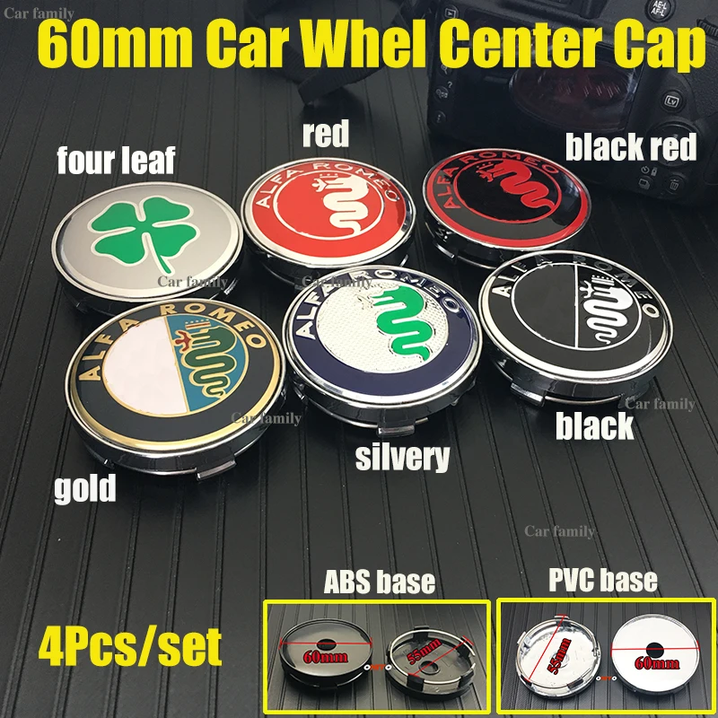 Car-styling For Mito 147 156 159 166 Giulietta Spider GT PVC/ABS/Aluminum 56mm 60mm Car Logo Wheel Center Cap Covers Emblem 4Pcs
Car-styling For Mito 147 156 159 166 Giulietta Spider GT PVC/ABS/Aluminum 56mm 60mm Car Logo Wheel Center Cap Covers Emblem 4Pcs