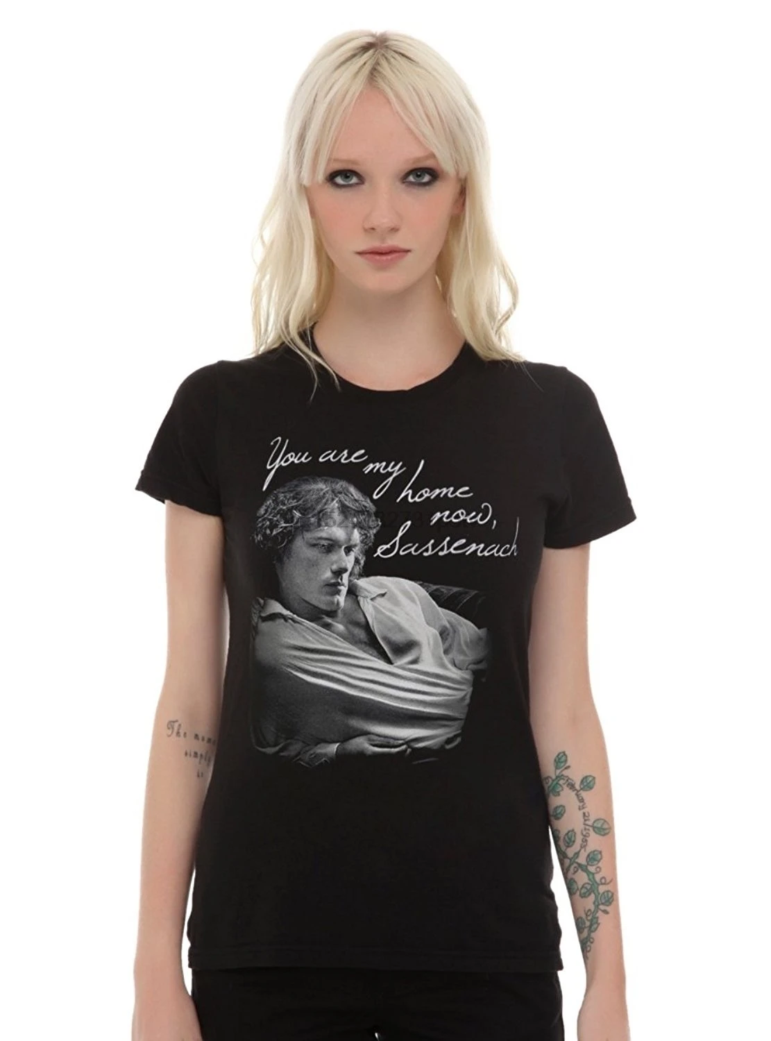 Custom Cotton T-shirt Outlander You Are My Home Sassenach Girls T-Shirt Casual Short Sleeve Women's Sexy T Shirt-Black 
Custom Cotton T-shirt Outlander You Are My Home Sassenach Girls T-Shirt Casual Short Sleeve Women's Sexy T Shirt-Black