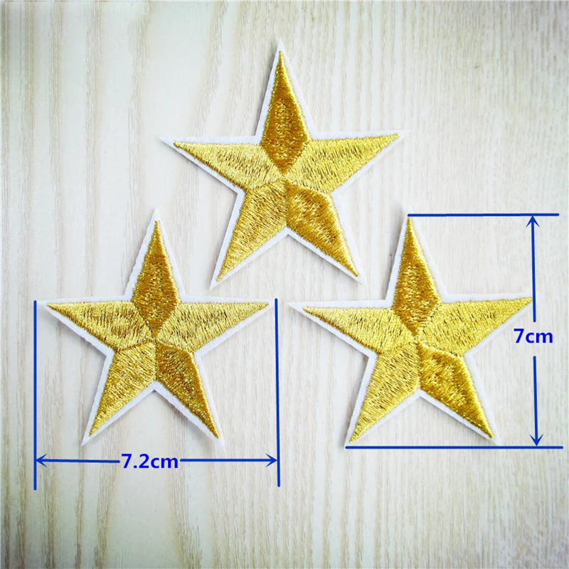 10PCS/Lot Gold 7x7.2cm Little Star Embroidered Patches Iron-on Cartoon Clothes Applique DIY Stars Embroidery Patches
10PCS/Lot Gold 7x7.2cm Little Star Embroidered Patches Iron-on Cartoon Clothes Applique DIY Stars Embroidery Patches