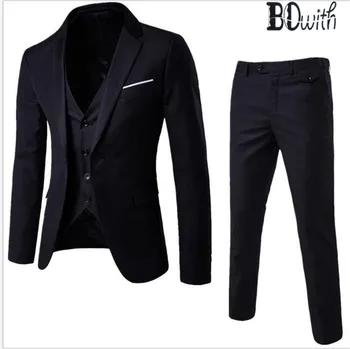 Newest Black Wholesale Price Sell Popular Style Custom Made Three Pieces Jacket For Wedding Groom Tuxedos Formal Suits
Newest Black Wholesale Price Sell Popular Style Custom Made Three Pieces Jacket For Wedding Groom Tuxedos Formal Suits