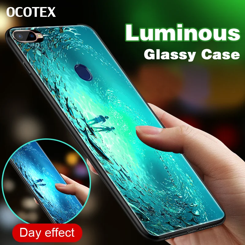 Marine Fish Luminous Tempered Glass Phone Case For OPPO F9 F9 Pro A7X Soft Edge Silicone Couple Back Cover For OPPO F9 Pro Shell
Marine Fish Luminous Tempered Glass Phone Case For OPPO F9 F9 Pro A7X Soft Edge Silicone Couple Back Cover For OPPO F9 Pro Shell