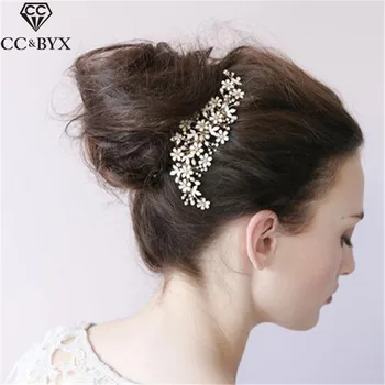 CC Hair Combs Hairpin Bridal Crown Crystal Beads Wedding Hair Accessories Engagement Party Bride Gold-Color Flowers Jewelry O024
CC Hair Combs Hairpin Bridal Crown Crystal Beads Wedding Hair Accessories Engagement Party Bride Gold-Color Flowers Jewelry O024