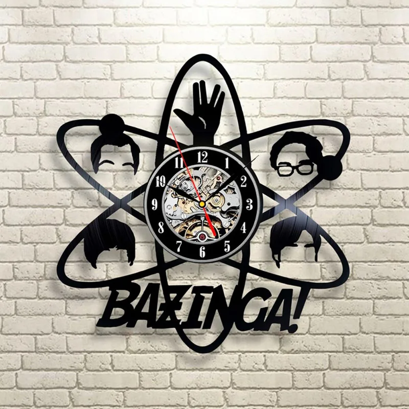 Bazinga Big Bang Theory New CD Vinyl LED Record Wall Clock Black Hollow Personalized Creative Wall Art Hanging Clocks
Bazinga Big Bang Theory New CD Vinyl LED Record Wall Clock Black Hollow Personalized Creative Wall Art Hanging Clocks