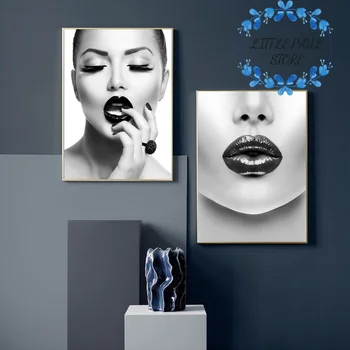 Fashion Girl Sexy Lips Nordic Black Art Canvas Poster Wall Picture for Room No Frame
Fashion Girl Sexy Lips Nordic Black Art Canvas Poster Wall Picture for Room No Frame